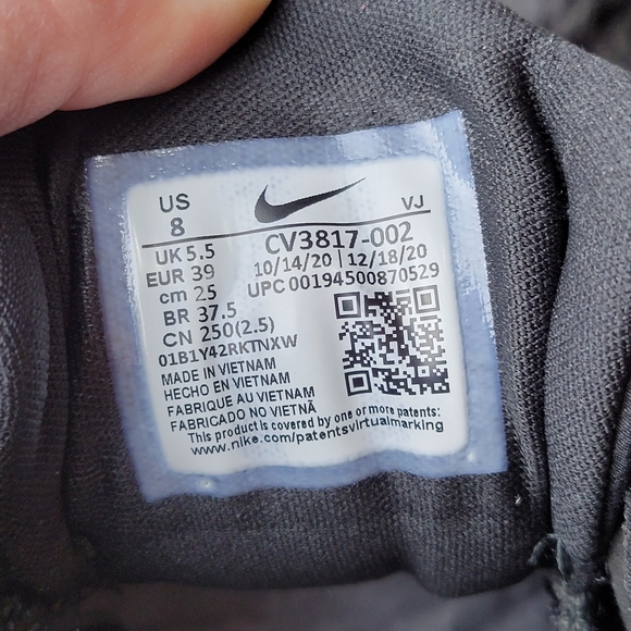 NIKE Black React Escape Run Running Sneakers Size 8 - Picture 10 of 11